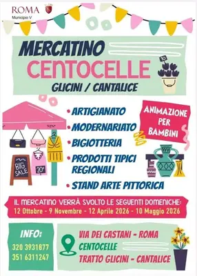 Mercatino di Centocelle 2025-2026: Artigianato e Cultura in Via dei Castani