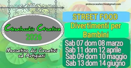 Casalecchio Creativa 2026: artigianato e street food a Casalecchio di Reno Casalecchio Creativa 2026: artigianato e street food a Casalecchio di Reno