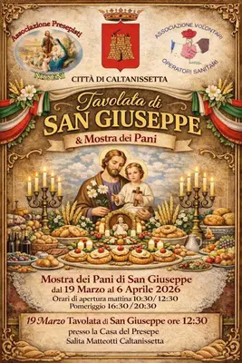 Tavolata di San Giuseppe e Mostra dei Pani a Caltanissetta