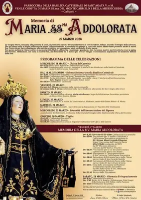 Memoria di Maria SS. Addolorata a Gallipoli: il programma delle celebrazioni 2026
