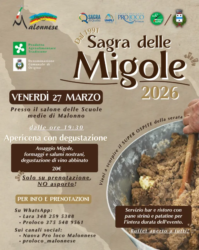 Sagra delle Migole 2026: Tradizione e Sapori a Malonno Sagra delle Migole 2026: Tradizione e Sapori a Malonno