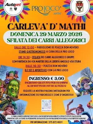Carleva&rsquo; d&rsquo;Mathi 2026: la tradizione del Carnevale alle porte delle Valli di Lanzo