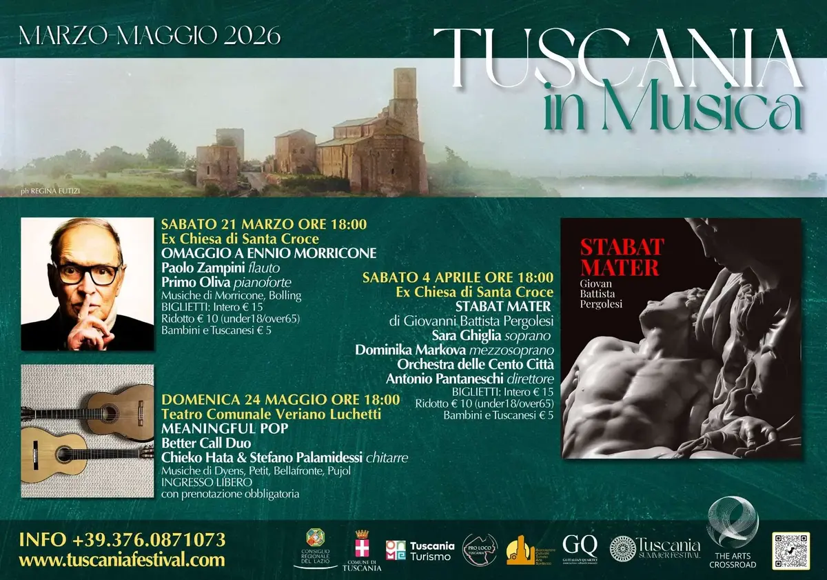 Tuscania in Musica 2026: rassegna culturale tra arte e storia nel cuore laziale Tuscania in Musica 2026: rassegna culturale tra arte e storia nel cuore laziale