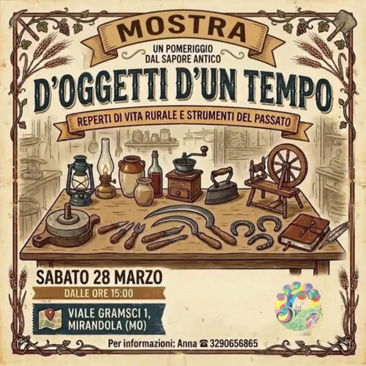 Mostra Oggetti di un Tempo 2026: riscoprire le tradizioni rurali a Mirandola Mostra Oggetti di un Tempo 2026: riscoprire le tradizioni rurali a Mirandola