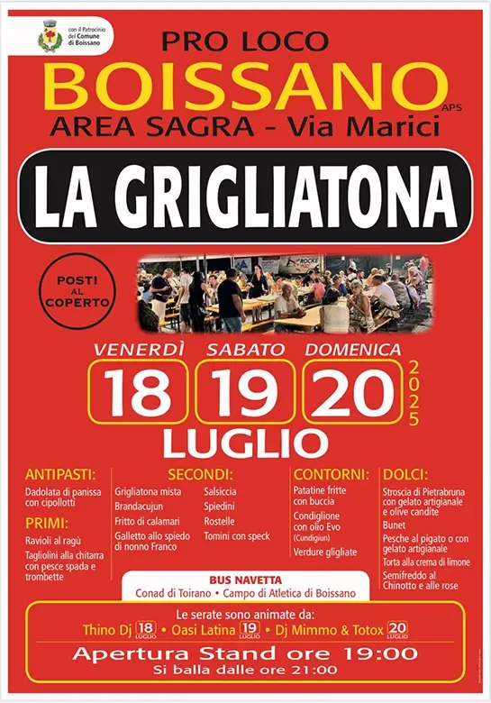 La Grigliatona di Boissano: tradizioni enogastronomiche nel cuore della Liguria La Grigliatona di Boissano: tradizioni enogastronomiche nel cuore della Liguria